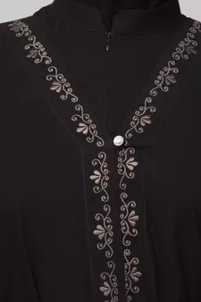 Women's stylish double layered embroidered designer abaya kaftan