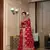Rani Pink Woven Organza Saree With Blouse