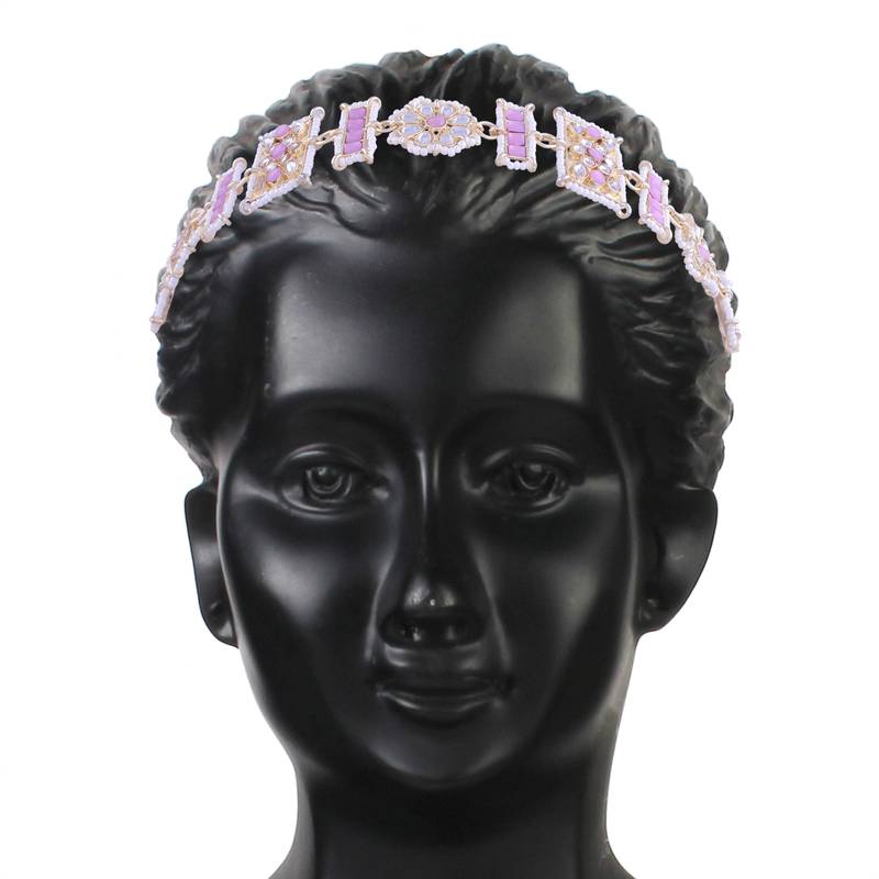 Gold Plated Metal Traditional Floral Kundan Pearl Studded Rajasthani Sheeshphool/SheeshPatti for Women T2061Pu