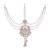 Gold-Plated Metal Traditional Floral Kundan Pearl Studded Beaded Head Chain/Paranda (T2085W)