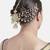 Gold-Plated Metal Traditional Floral Kundan Pearl Studded Beaded Head Chain/Paranda (T2086W)