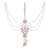 Gold-Plated Metal Traditional Floral Kundan Pearl Studded Beaded Head Chain/Paranda (T2087W)