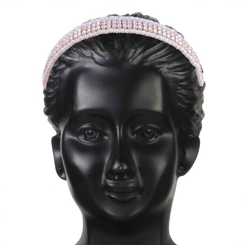 Gold Plated Metal Traditional Floral Kundan Pearl Studded Rajasthani Sheeshphool/Mathapatti for Women 