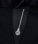 Valentine's Special Silver Plated Beautiful AD & CZ Studded Crystal Maang Tikka for Women and Girls 