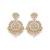 I Jewels Gold Plated Traditional Kundan & Stone Studded Chandbali Earrings For Women(E3078Pi)