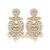 I Jewels Gold Plated Traditional Kundan & Stone Studded Chandbali Earrings For Women(E3080Pe)