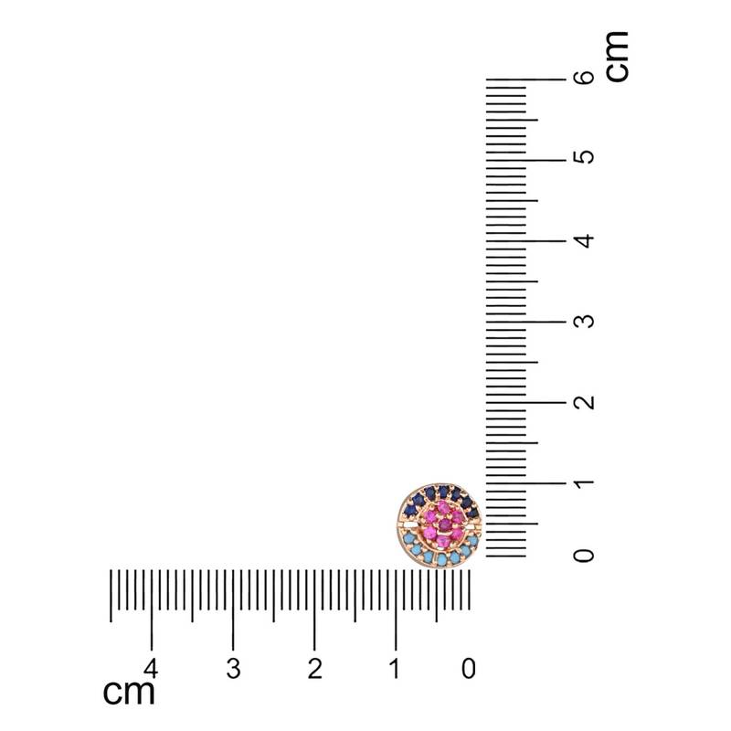 Valentine's Special Rose Gold Plated Glittering Crystal AD Stone Studs Earrings for Women & Girls 