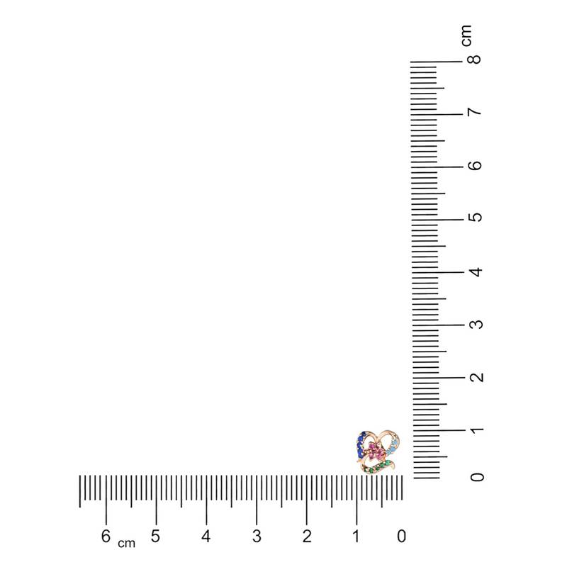 Valentine's Special Rose Gold Plated Glittering Crystal AD Stone Studs Earrings for Women & Girls 