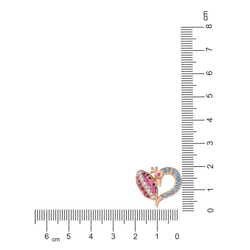 Valentine's Special Rose Gold Plated Glittering Crystal AD Stone Studs Earrings for Women & Girls 