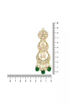 Gold Plated Alloy Kundan Stones & Pearl Earrings For Women
