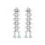 I Jewels Valentine's Special Silver Plated Glittering Crystal AD Stone Dangle & Drop Earrings for Women  (E3065ZMin)