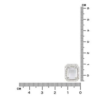 Valentine's Special Silver Plated Grey CZ & American Diamond Beautiful Studs Earrings for Women/Girls E3066ZGr 3