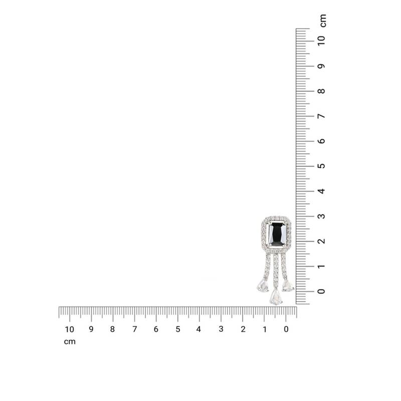 Valentine's Special Rose  Black CZ & American Diamond Beautiful Studs Earrings for Women /Girls 