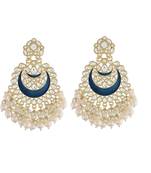  Intricately Designed Traditional Meenakari Chandbali Earrings Glided With Kundans & Pearls 