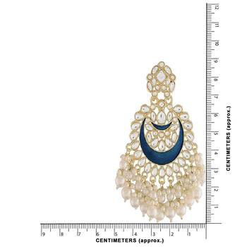  Intricately Designed Traditional Meenakari Chandbali Earrings Glided With Kundans & Pearls  4