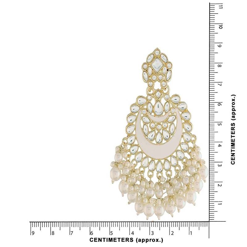  Intricately Designed Traditional Meenakari Chandbali Earrings Glided With Kundans & Pearls 