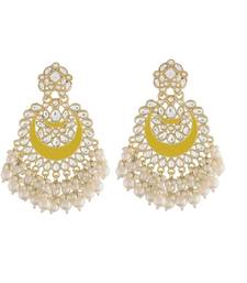  Intricately Designed Traditional Meenakari Chandbali Earrings Glided With Kundans & Pearls 
