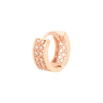 Valentine's Special Rose Gold-Plated AD Stone Contemporary Studs Earrings for women  3