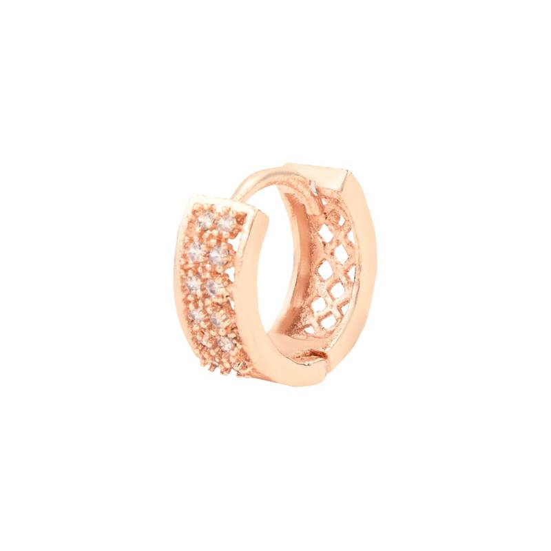 Valentine's Special Rose Gold-Plated AD Stone Contemporary Studs Earrings for women 