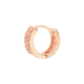 Valentine's Special Rose Gold-Plated AD Stone Contemporary Studs Earrings for women  4