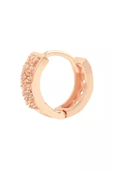 Valentine's Special Rose Gold-Plated AD Stone Contemporary Studs Earrings for women 