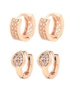 Valentine's Special Rose Gold-Plated AD Stone Studs Earrings for women 