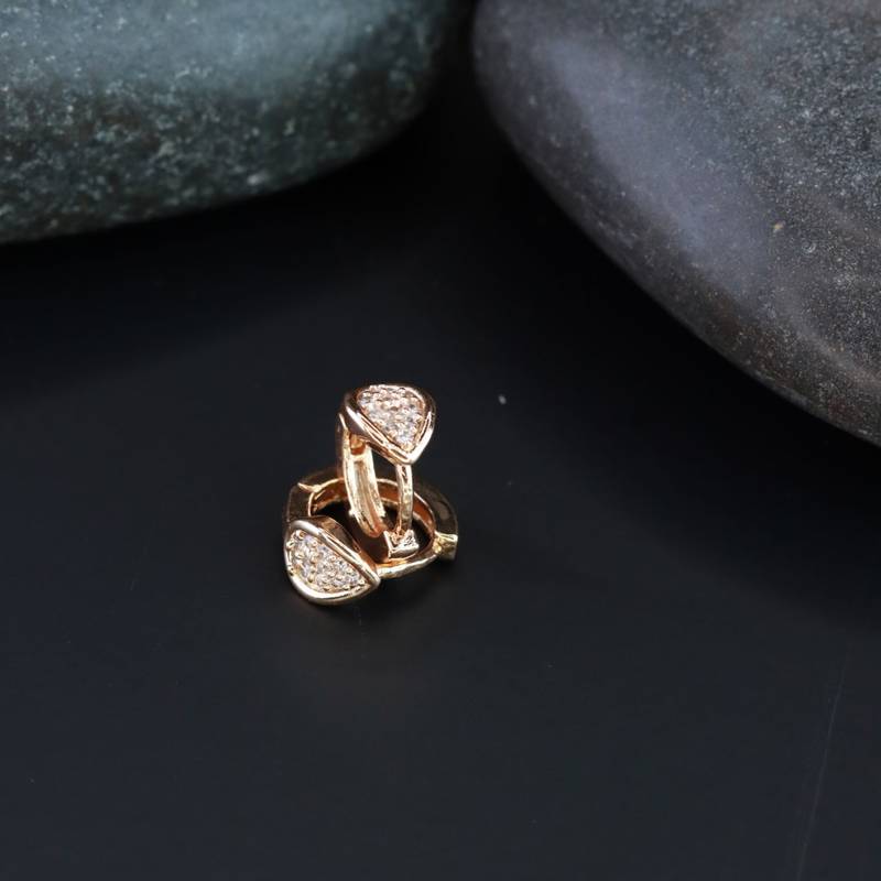 Valentine's Special Rose Gold-Plated AD Stone Studs Earrings for women 