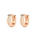 Valentine's Special Rose Gold-Plated AD Stone Contemporary Studs Earrings for women 