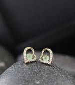 Valentine's Special Rose Gold-Plated Heart Shaped Studs for Women 