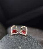 Valentine's Special Rose Gold-Plated Heart Shaped Studs for Women (E2972R)