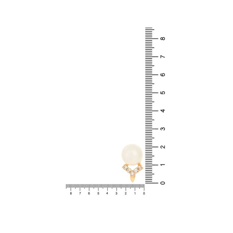 Valentine's Special Rose Gold -Plated & White Contemporary Studs Earrings for Women 