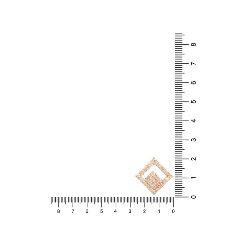 Valentine's Special Rose Gold Plated Square Studs Earrings for Women 