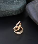 Valentine's Special Rose Gold-Plated Contemporary AD Studs Earrings for Women (E2978)