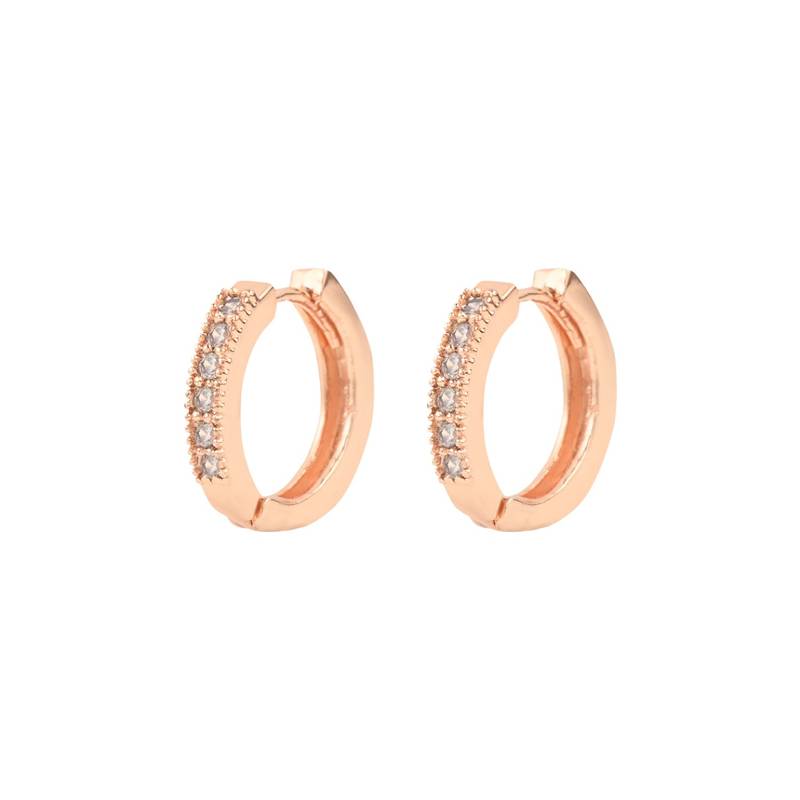 Valentine's Special Rose Gold-Plated Contemporary AD Studs Earrings for Women (E2978)