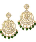 Intricately Designed Traditional Beaded Chandbali Earrings Glided With Kundans & Pearls 