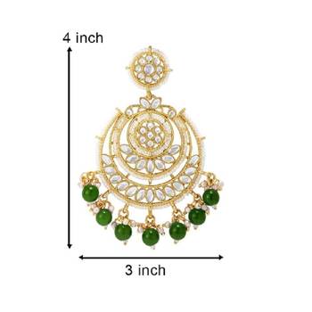  Intricately Designed Traditional Beaded Chandbali Earrings Glided With Kundans & Pearls  3