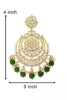  Intricately Designed Traditional Beaded Chandbali Earrings Glided With Kundans & Pearls 
