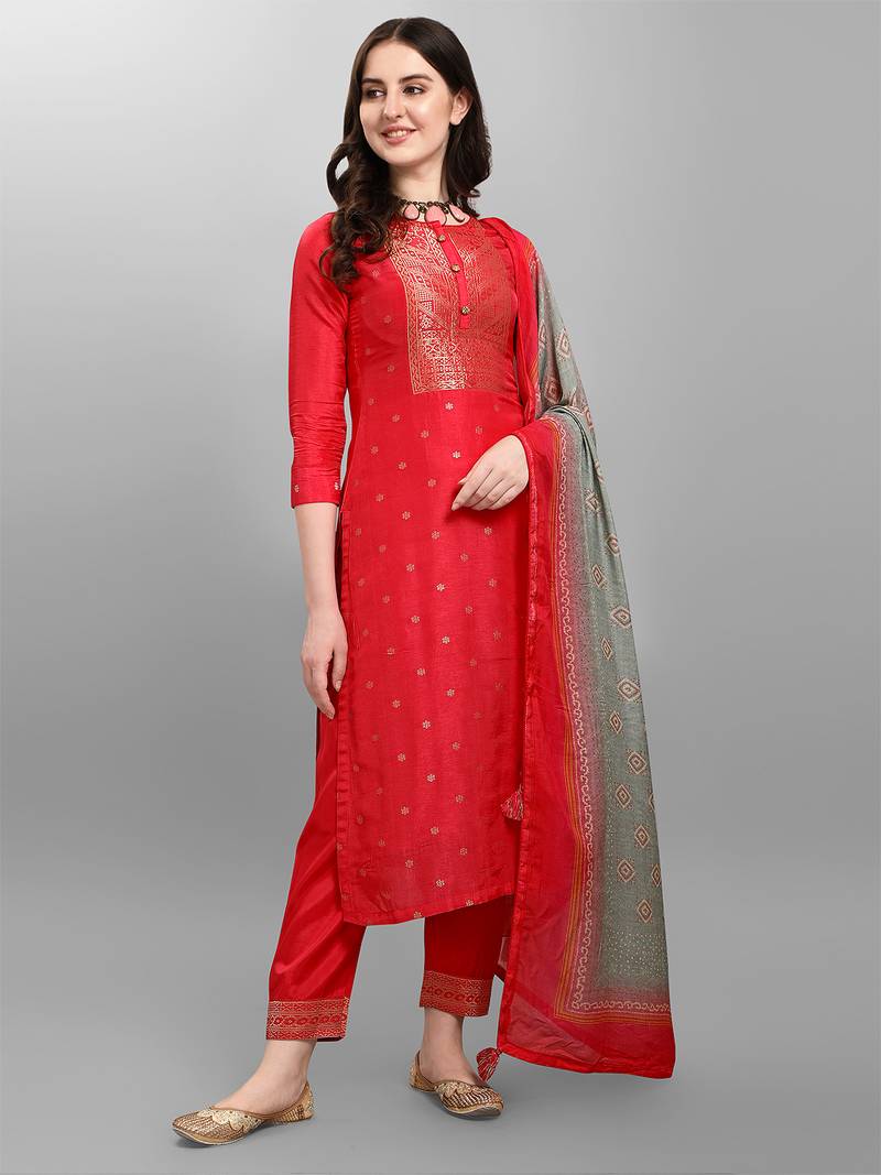 Pink plain viscose ethnic-kurtis