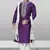 Purple embroidered art dupion silk kurta-pajama