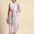 Pink embroidered net saree with blouse