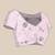 Pink embroidered net saree with blouse