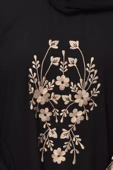 MRC Women's latest Embroidered designer abaya kaftan black