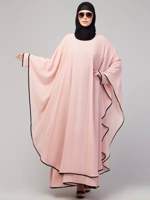 MRC Women's latest  layered designer abaya kaftan piping work  1