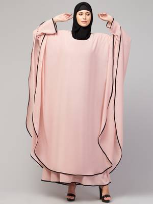 MRC Women's latest  layered designer abaya kaftan piping work  3