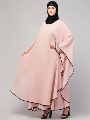 MRC Women's latest  layered designer abaya kaftan piping work  4