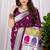 Wine woven paithani silk saree with blouse