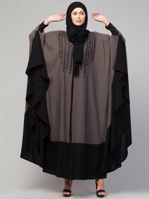 MRC Women Designer Irani style abaya Kaftan with embroidery work 3