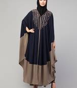 MRC Women double color latest design Embroidered abaya kaftan