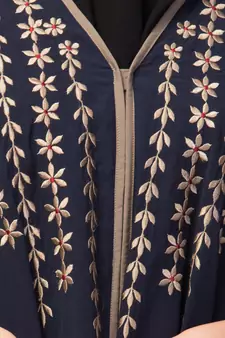 MRC Women double color latest design Embroidered abaya kaftan