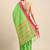 Parrot green woven silk blend saree with blouse